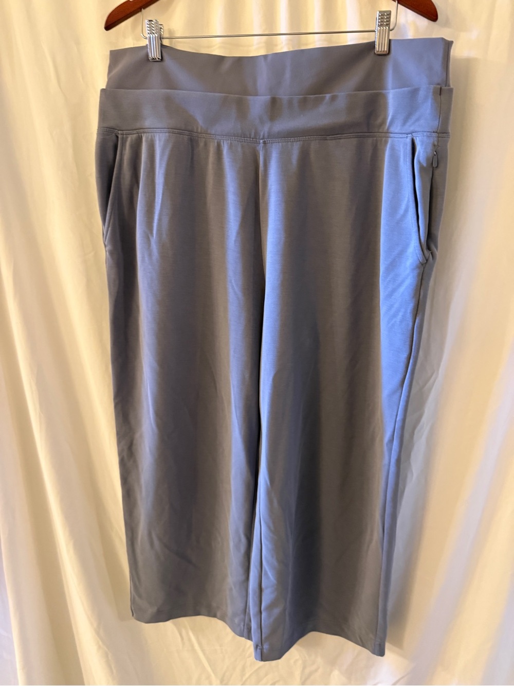 Athleta sea soft Wide Leg Pull-On Pants in Dusty Blue